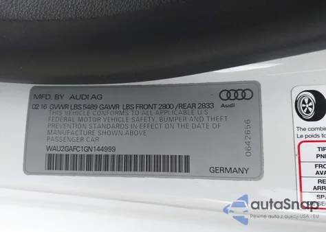 2016 Audi A7 3.0T Premium Plus from USA, damaged, VIN WAU2GAFC1GN144999